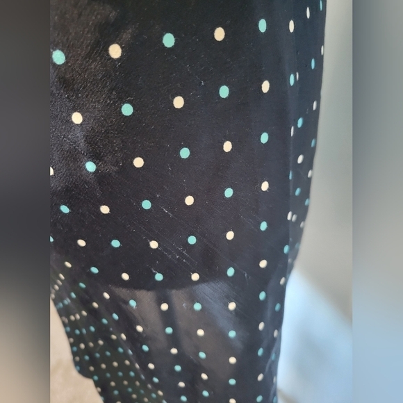 Vntg Nine & Company Polka-dot Satin Dress Size Small - Picture 3 of 10